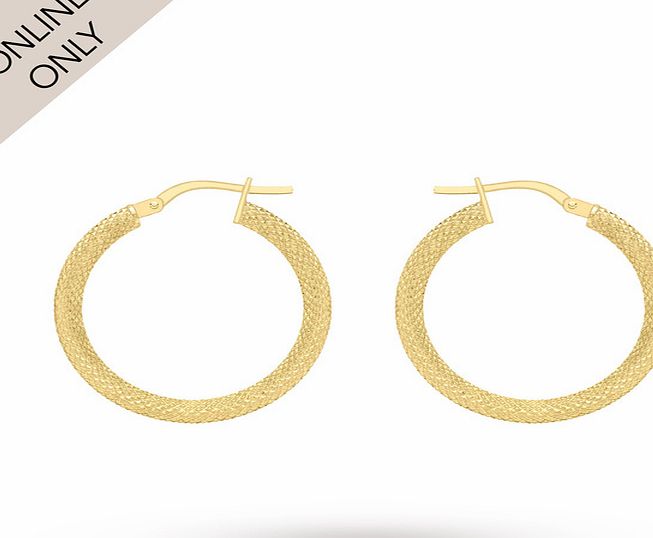 Goldsmiths 9ct yellow gold hoop earrings