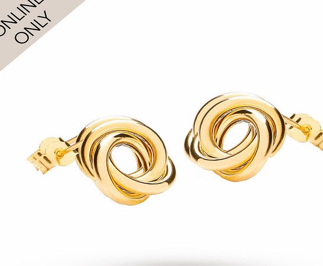 Goldsmiths 9ct yellow gold knot earrings