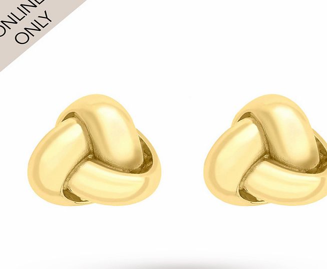 Goldsmiths 9ct Yellow Gold Triple Knot Stud Earrings