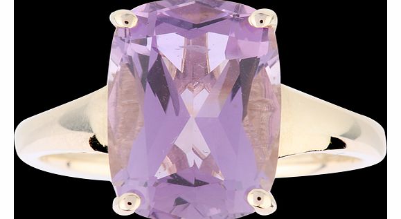 Goldsmiths Amethyst Ring in 9 Carat Yellow Gold - Ring Size L
