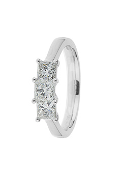 Goldsmiths Ardesco Platinum 3 Stone 0.70ct