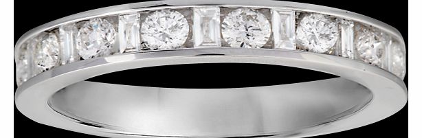 Baguette and brilliant cut 0.75 carat total