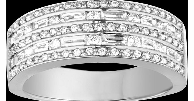 Brilliant and Baguette cut 0.75 total carat