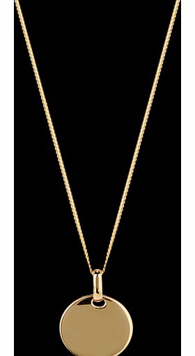 Goldsmiths Gold Vermeil Engraveable Coin Disc Pendant