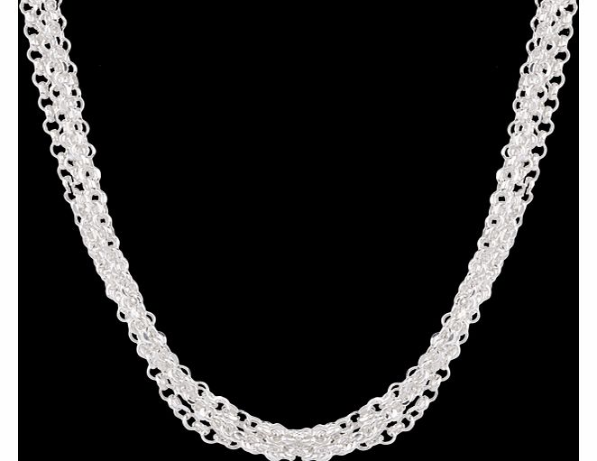 Goldsmiths Italian Silver 5 Strand Belcher Necklace