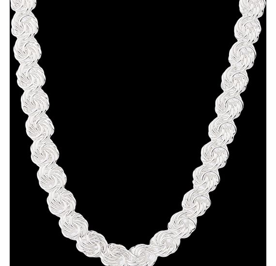 Goldsmiths Italian Silver Rose Chain Necklace