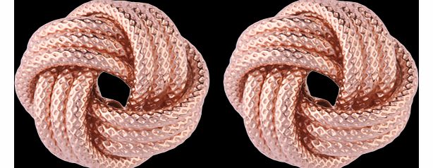 Goldsmiths Italian Silver Rose Gold Plated Frost Love Knot