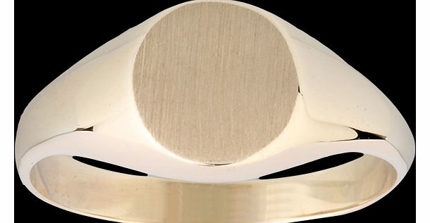 Goldsmiths Ladies Signet Ring in 9 Carat Yellow Gold - Ring