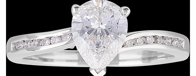 Goldsmiths Pear Cut 1.13 Carat Total Weight Solitaire with