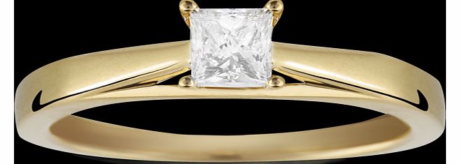 Goldsmiths Princess Cut 0.40 Carat Solitaire Diamond Ring