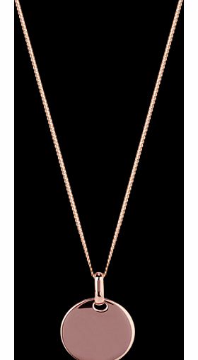 Goldsmiths Rose Gold Vermeil Engraveable Coin Disc Pendant