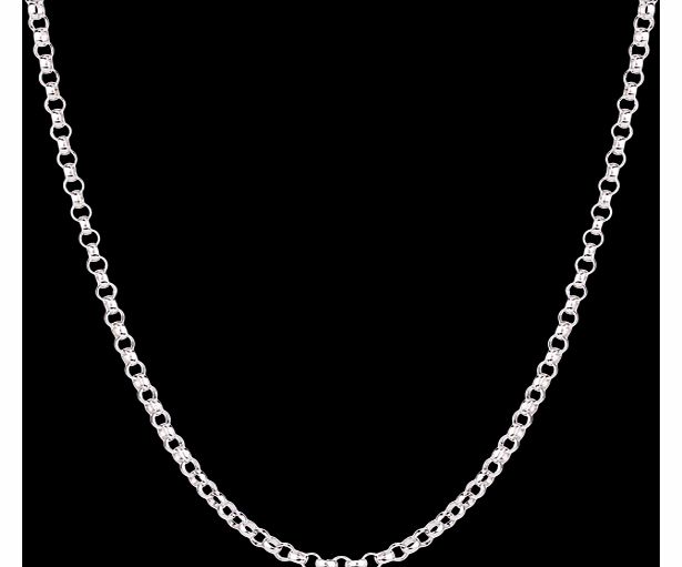 Silver Belcher Chain 18 Inch Necklace