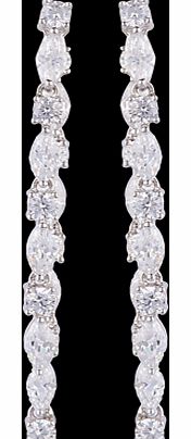 Silver Cubic Zirconia Marquise Earrings