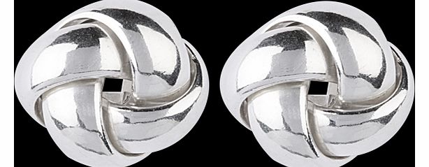 Goldsmiths Silver Large Knot Stud Earrings