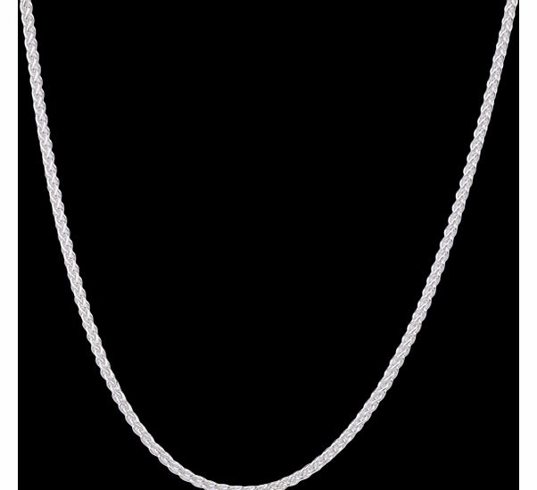 Goldsmiths Silver Spiga Chain 22 Inch Necklace