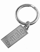 Sterling Silver E-Male Keyring