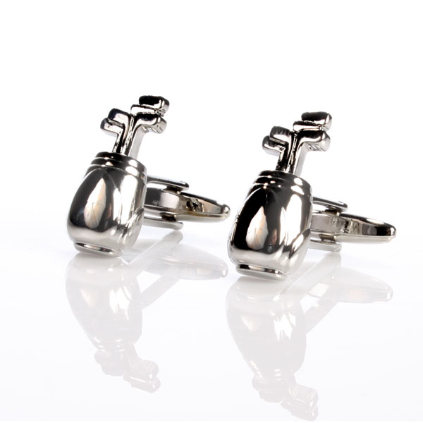 Golf Bag Cufflinks in Personalised Box