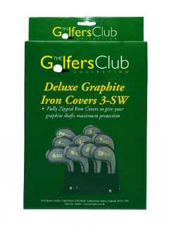 GolfersClub Deluxe Graphite Iron Covers Black