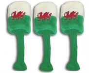 GolfersClub Set Of 3 Welsh Headcovers GCWAL3H
