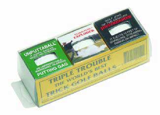 GolfersClub TRIPLE TROUBLE JOKE GOLF BALLS Triple Pack
