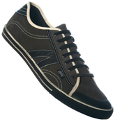 Gully Grey, Black and Navy Suede Trainers