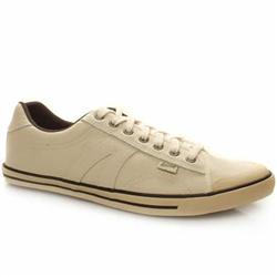 Goliath Male Gully Leather Upper Fashion Trainers in White
