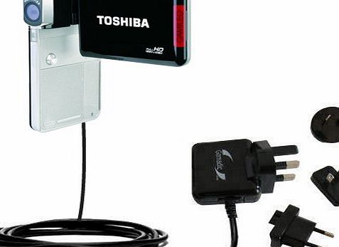 Gomadic Global Home Wall AC Charger designed for the Toshiba Camileo S30 HD Camcorder with Power Sleep techn