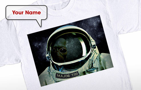 Alien Encounter in Space - Sci-Fi T-Shirt