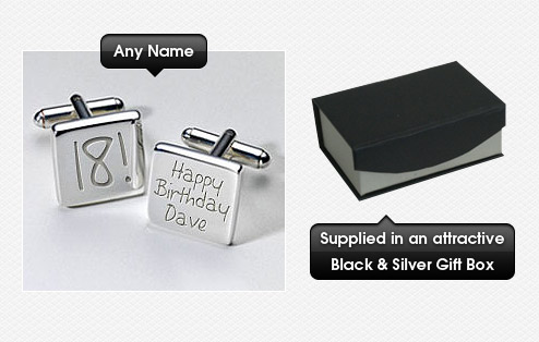 GoneDigging Engraved Cufflinks - 18th Birthday