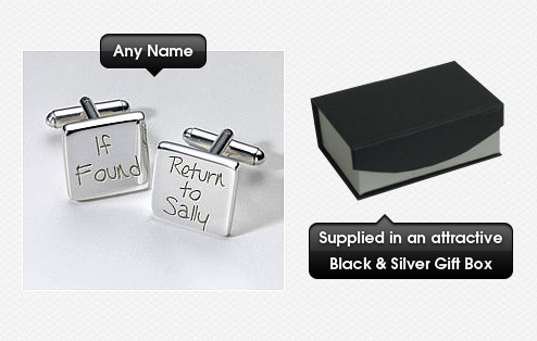 GoneDigging Engraved Cufflinks - if found