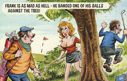 GoneDigging Lost Golf Balls Saucy Postcard Posters for Him