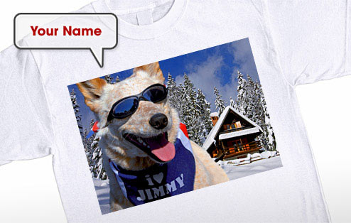 GoneDigging Snow Dog - Personalised T-Shirt