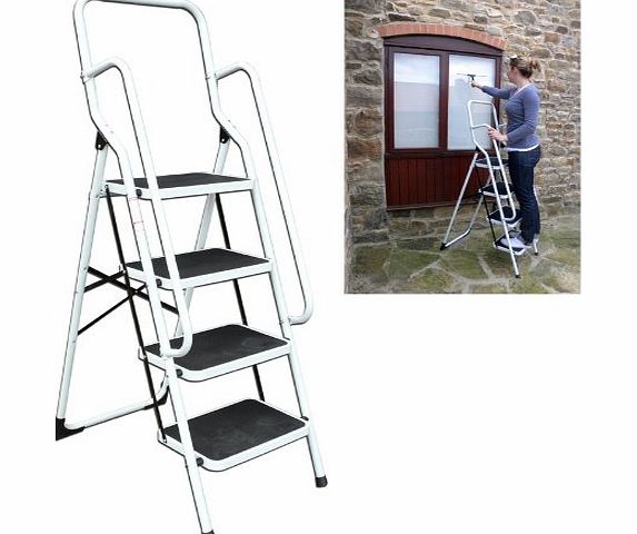 Good Ideas 4 Step Ladder with Safety Rail