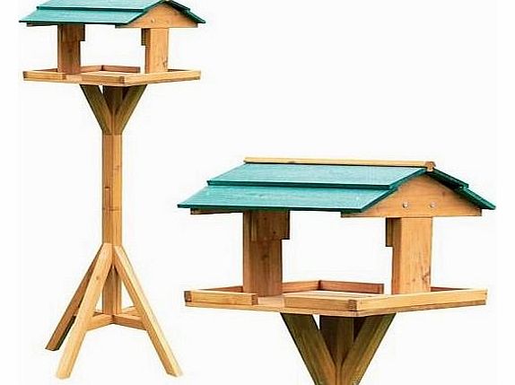 Wooden Bird Table - Traditional, birdtable to watch / feed the birds safe from predators.