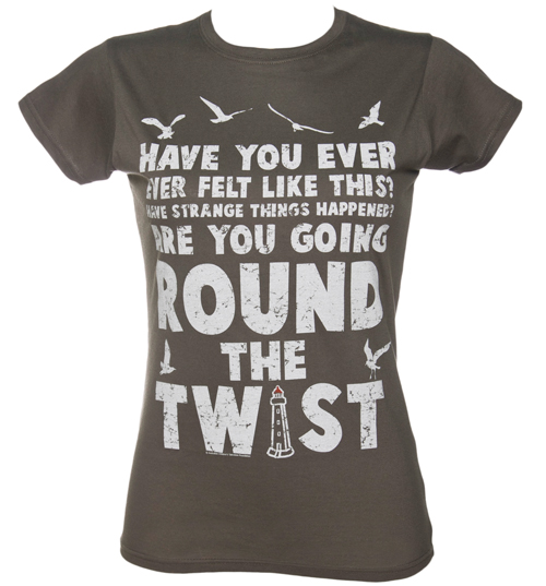 Ladies Charcoal Round The Twist T-Shirt from