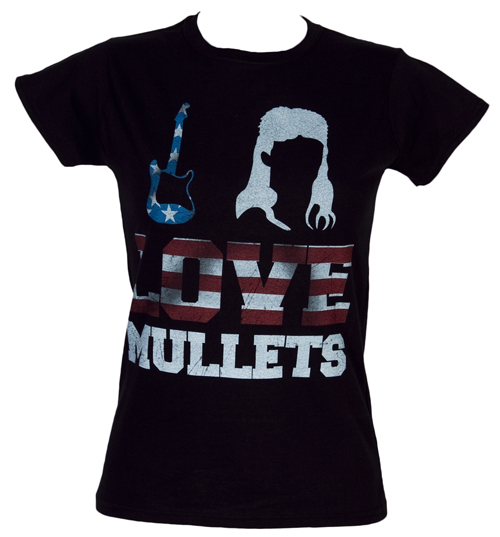 Good Times Tees Ladies I Love Mullets T-Shirt from Good Times Tees
