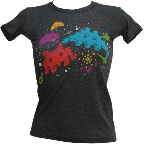 Goodie Two Sleeves Ladies Space Invaders T-Shirt from Goodie Two Sleeves