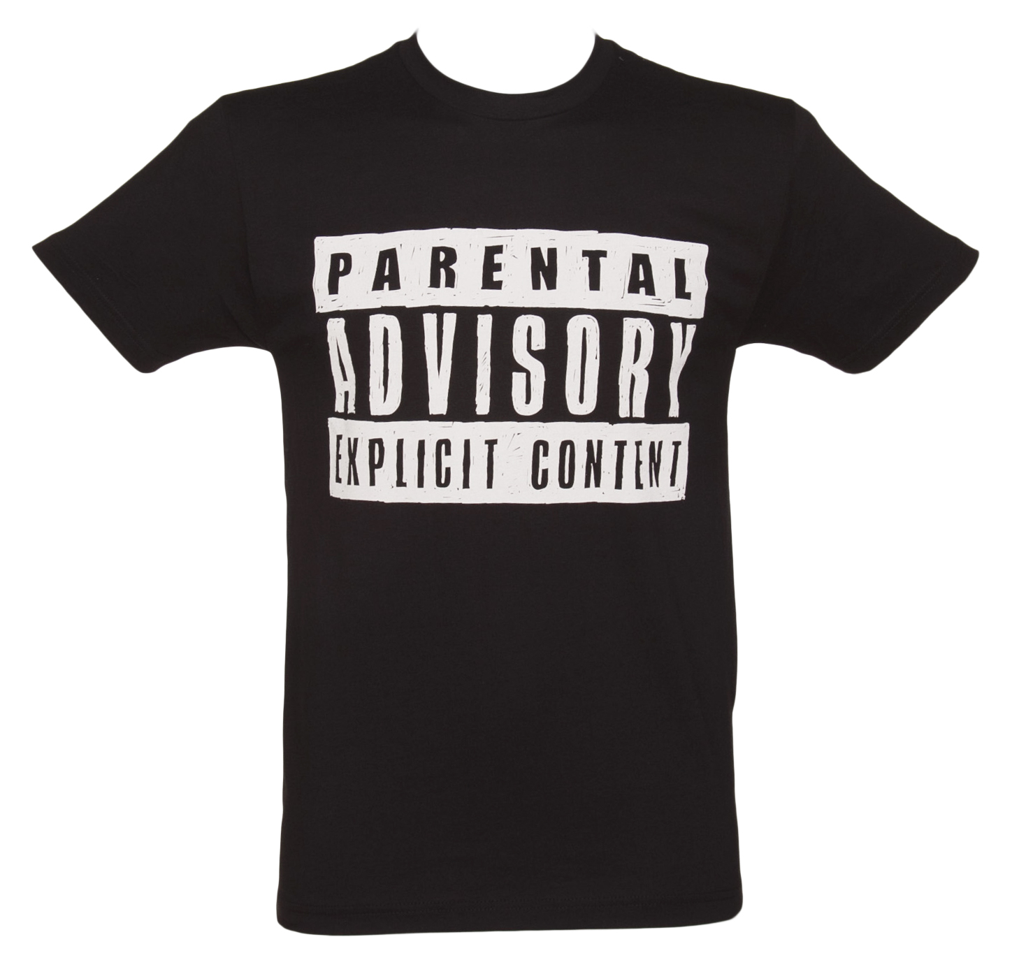Goodie Two Sleeves Mens Black Parental Advirsory Label T-Shirt