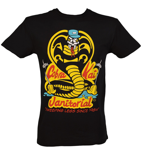 Goodie Two Sleeves Mens Cobra Kai Janitorial T-Shirt from