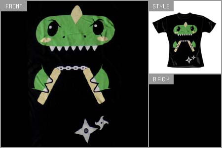 Goodie Two Sleeves (Ninja Dino) Girls T-Shirt
