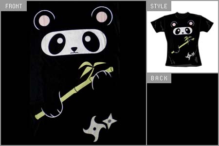 Goodie Two Sleeves (Ninja Panda) Girls T-Shirt