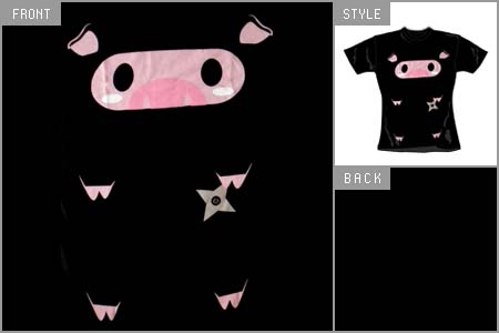 (Ninja Pig) Girls T-Shirt