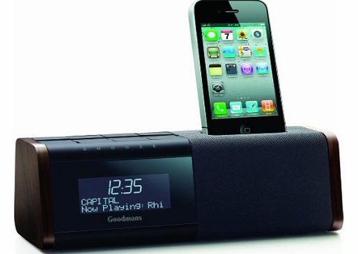 Goodmans GCR1881DABIP DAB Digital Alarm Clock with iPod Dock