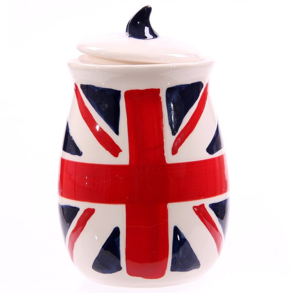 Ceramic Union Jack Pot with Lid