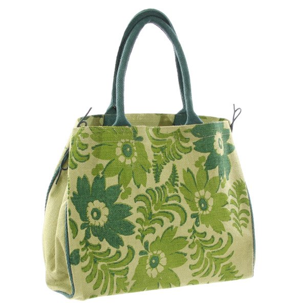Goods Monkey Flower Hand Bag, Green