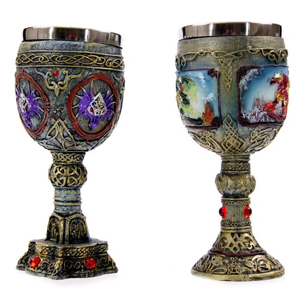 Painted Dragon Goblet