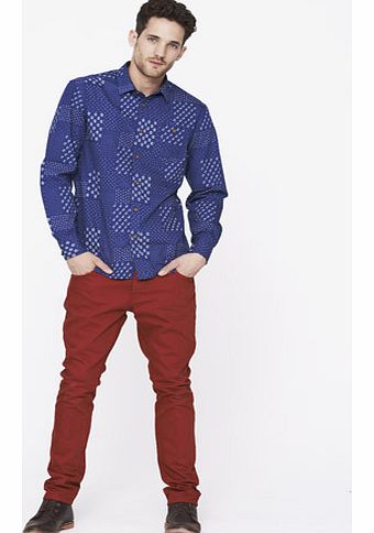 Goodsouls Mens Bandana Print Slim Fit Shirt