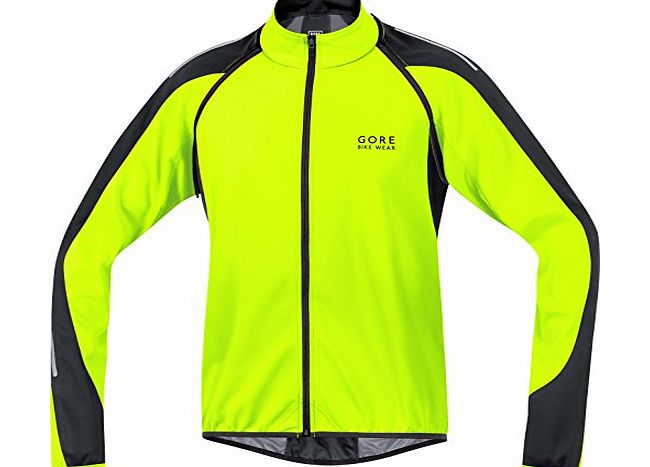 Gore Bike Wear Mens Phantom 2.0 Windstopper Soft Shell Jacket - Neon Yellow/Black, Large