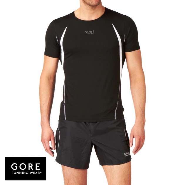 Mens Gore Running Wear Air 2.0 T-Shirt - Black