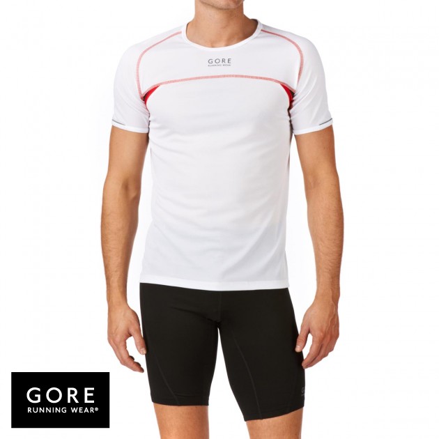 Gore Running Wear Mens Gore Running Wear Flash T-Shirt - White